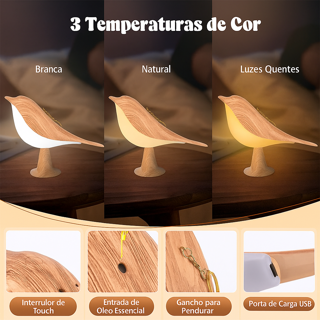 Lâmpada Bird Touch